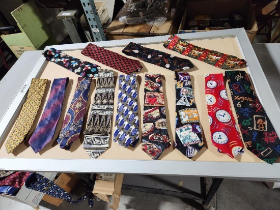 Lot of 13 Assorted Design Neck Ties