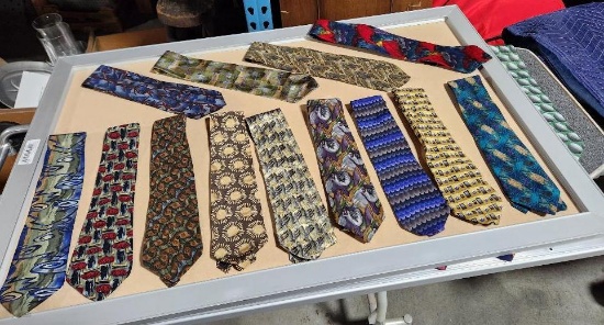 Lot of 13 Assorted Design Neck Ties