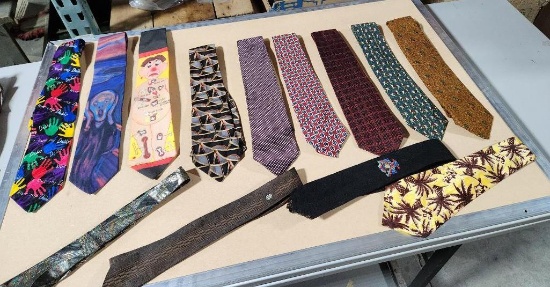 Lot of 13 Assorted Design Neck Ties