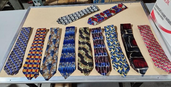 Lot of 11 Assorted Design Neck Ties