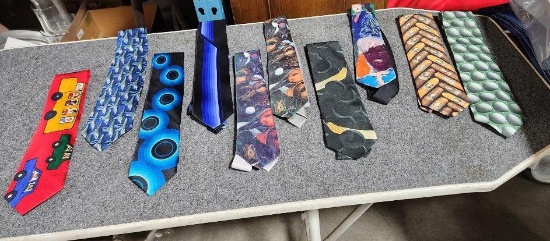 Lot of 10 Assorted Design Neck Ties