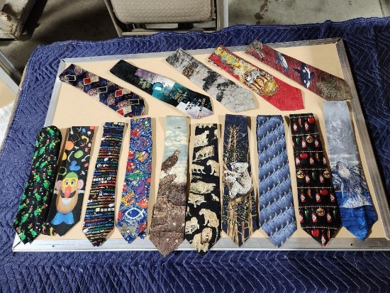 Lot of 15 Assorted Design Neck Ties