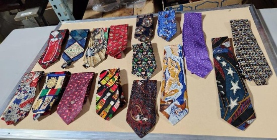Lot of 16 Assorted Design Neck Ties