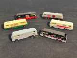 Lot of 6 Diecast Buses