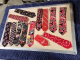 Lot of 13 Nebraska Huskers & Chicago Bulls Neck Ties