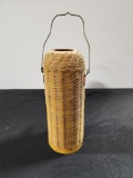 Vintage Wicker Wrapped Insulated Water Bottle