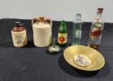 Vintage McCormick Platte Valley Corn Whiskey Jug, The Greybeard Whisky Jug & Bottles