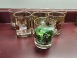 Set of 8 Vintage Butterfly Glasses