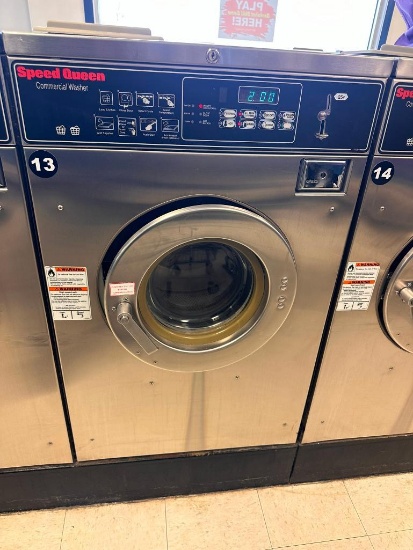 Speed Queen 20lb Commercial Washer - Model: SC20NC2O360001 - Working