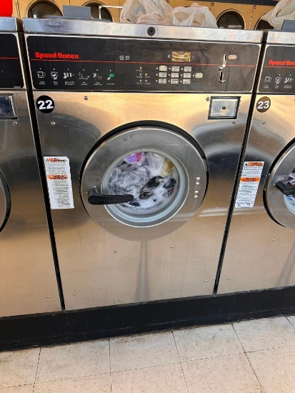 Speed Queen 20lb Commercial Washer - Model: SCN020JC2OU1001 - Working