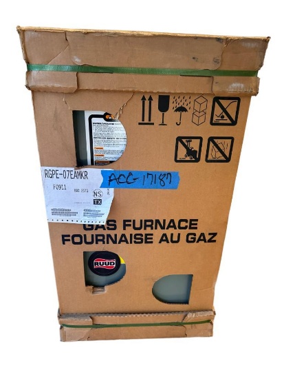 New RUUD Scratch & Dent Central Air Conditioner 80% Furnace RGPE-07EAMKR ACC-17187