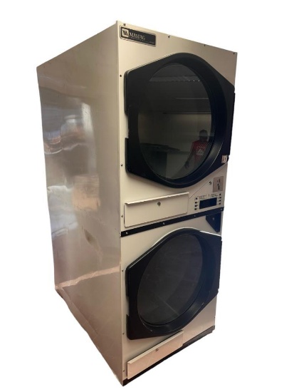 Maytag Double Stack 45lb Double-Pocket Commercial Dryer Mfg. 2012, Model: MLG45PDB WW20 SN: 876931VE