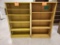 Lot of 2 Yellow Green Metal Bookcases 35 1/2