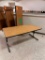 Lot of 4 T-Leg Wood Grain Tables 30