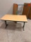 Lot of 3 Blonde Top T-Leg Tables 24