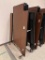 Brown Folding Cafeteria Lunch Table on Wheels 72