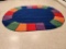 Lakeshore Playroom Oval Area Rug Circle Time Carpet 9 ft. x 12 ft.
