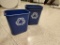 (4) Rubbermaid 7 Gal Recycle Bins #2956 - Blue