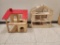 Lot of 2 Wooden Doll Houses