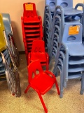 (12) Metal Frame Plastic Seat Child Chairs w/ Arms 12