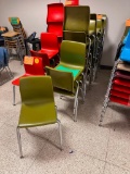 Lot of 22 Plastic Student Chairs 15
