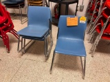 Lot of 4 Plastic Student Chairs 14