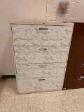 Metal 4-Drawer Horizontal File Cabinet w/ Lock but No Key 36