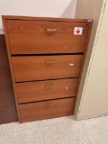 Wood Grain 4-Drawer Horizontal File Cabinet 36