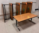 Lot of 6 Wood Grain Tables 30