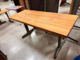 Butcher Block Rectangular Table 24