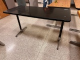 Black Top Rectangular Table 24
