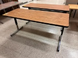 Lot of 2 Wood Grain Tables 24