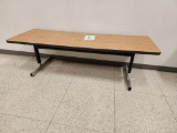 Woodgrain Rectangular Table 72