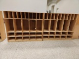 Lot of 2 Woodgrain Cubby/Coat Racks 60