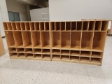 Lot of 2 Woodgrain Cubby/Coat Racks 60