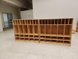 Lot of 2 Woodgrain Cubby/Coat Racks 60