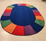 Lakeshore Playroom Oval Area Rug Circle Time Carpet 9 ft. x 12 ft.