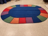 Lakeshore Playroom Oval Area Rug Circle Time Carpet 9 ft. x 12 ft.