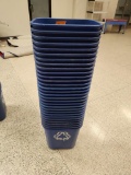 (30) Rubbermaid 7 Gal Recycle Bins #2956 - Blue