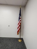 U.S. Flag on Pole - Room Height