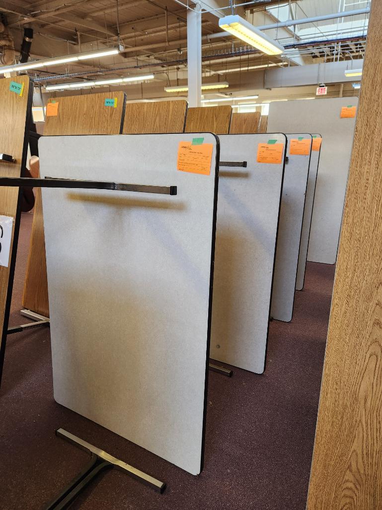 Four Laminate Top Adjustable Tables, 57in x Proxibid