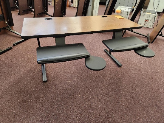 Laminate Woodgrain Computer / Task Table w/ Cord Means, 24in x 60in