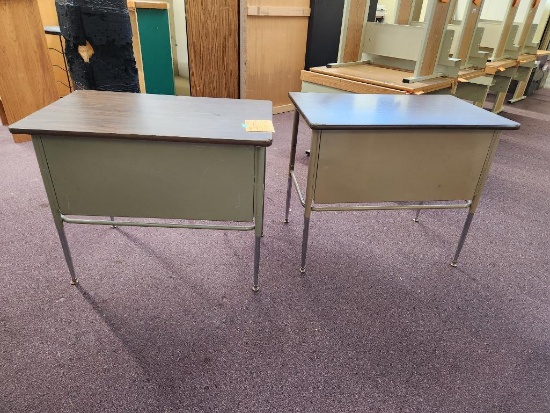 Pair of Student Computer Desks / Printer Tables, 22in x 36in x 30in