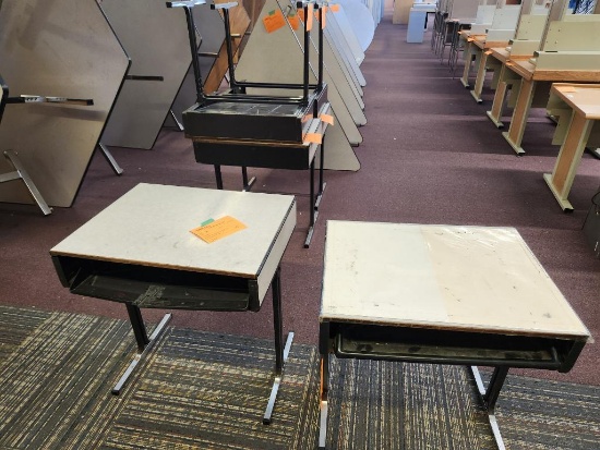 Pair, Individual Student Desk w/ Interior Storage, 24in x 20in