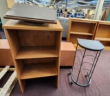 Podium, Lazy-Susan, Small Mobile Shelving Unit / Table