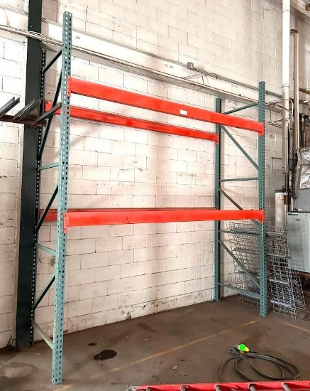 Single Section Pallet Racking, 12ft Uprights, 10ft Beams, 42in Deep, Wire Decking