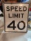 Speed Limit 40 Sign