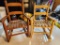 Lot of 2 Antique Children Rocking Chairs