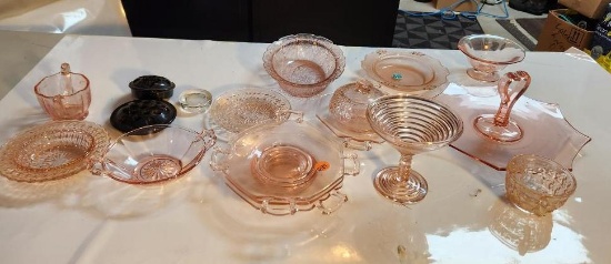 Vintage Pink Depression Era Glassware