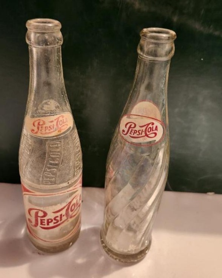 Lot of 2 Vintage Pepsi Cola Bottles